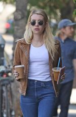 EMMA ROBERTS Out for Coffees in Los Angeles 10/10/2018