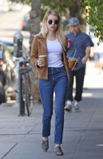 EMMA ROBERTS Out for Coffees in Los Angeles 10/10/2018