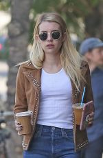 EMMA ROBERTS Out for Coffees in Los Angeles 10/10/2018