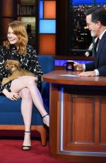 EMMA STONE at Late Show with Stephen Colbert 09/24/2018