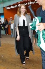 EMMA STONE Out and About in New York 10/02/2018