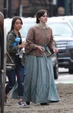 EMMA WATSON on the Set of Little Women in Boston 10/08/2018