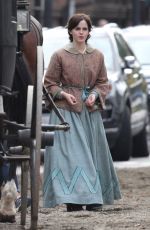 EMMA WATSON on the Set of Little Women in Boston 10/08/2018