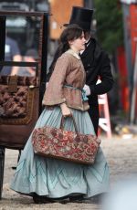 EMMA WATSON on the Set of Little Women in Boston 10/08/2018