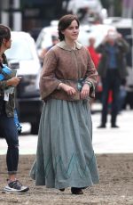 EMMA WATSON on the Set of Little Women in Boston 10/08/2018