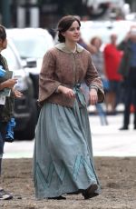 EMMA WATSON on the Set of Little Women in Boston 10/08/2018