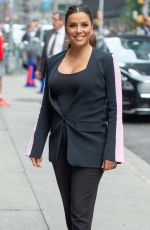 EVA LONGORIA Arrives at Stephen Colbert Show in New York 10/02/2018