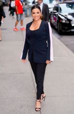 EVA LONGORIA Arrives at Stephen Colbert Show in New York 10/02/2018