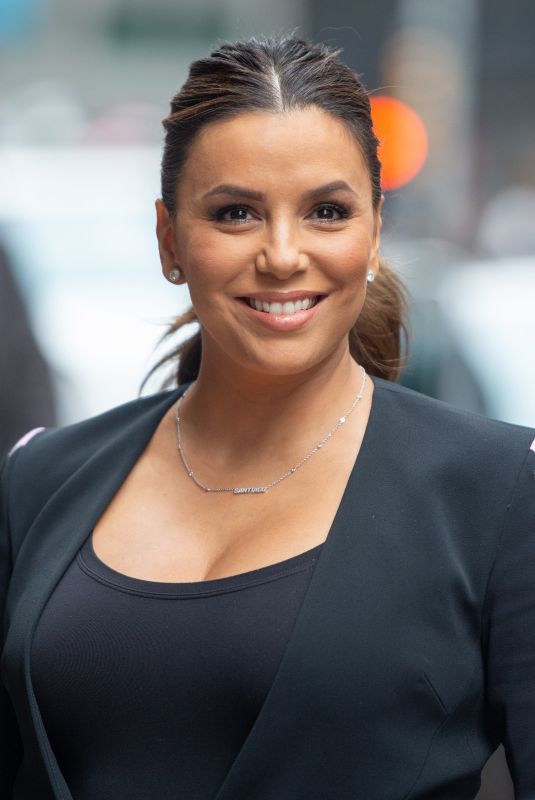 EVA LONGORIA Arrives at Stephen Colbert Show in New York 10/02/2018