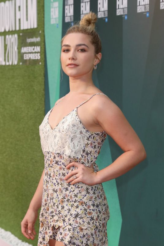 FLORENCE PUGH at The Little Drummer Girl Premiere at BFI London Film Festival 10/14/2018
