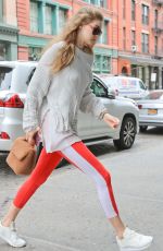 GIGI HADID Arrives at Taylor Swift Apartment in New York 10/04/2018