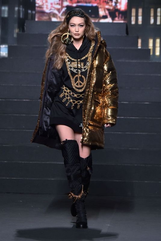 GIGI HADID at Moschino x H&M Runway Show in New York 10/24/2018