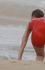 GIGI HADID on the Set of a Photoshoot at Ipanema Beach 10/20/2018