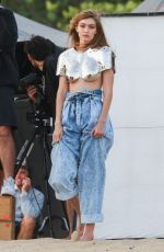 GIGI HADID on the Set of a Photoshoot at Ipanema Beach in Rio 10/20/2018
