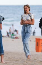 GIGI HADID on the Set of a Photoshoot at Ipanema Beach in Rio 10/20/2018