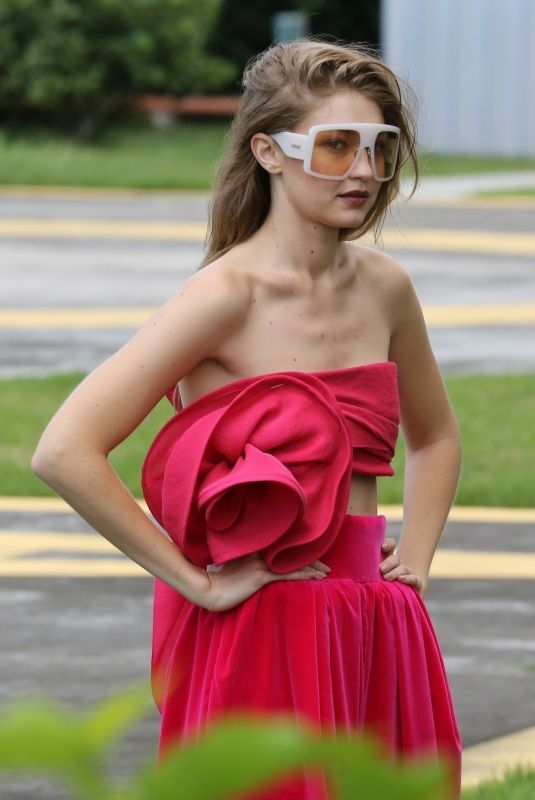 GIGI HADID on the Set of a Photoshoot in Rio De Janeiro 10/21/2018