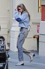 GIGI HADID Out in New York 10/24/2018
