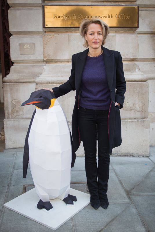 GILLIAN ANDERSON at Protect the Antartic Petition in London 10/09/2018