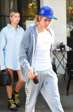 HAILEY BALDWIN and Justin Bieber Out for Breakfast in Los Angeles 10/04/2018