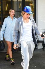 HAILEY BALDWIN and Justin Bieber Out for Breakfast in Los Angeles 10/04/2018