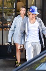 HAILEY BALDWIN and Justin Bieber Out for Breakfast in Los Angeles 10/04/2018