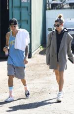 HAILEY BALDWIN and Justin Bieber Out for Lunch in Studio City 10/23/2018