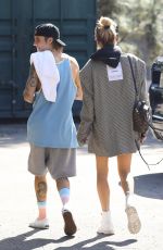 HAILEY BALDWIN and Justin Bieber Out for Lunch in Studio City 10/23/2018