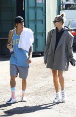 HAILEY BALDWIN and Justin Bieber Out for Lunch in Studio City 10/23/2018