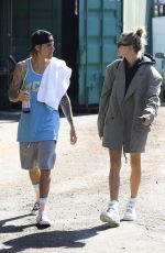 HAILEY BALDWIN and Justin Bieber Out for Lunch in Studio City 10/23/2018