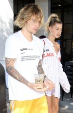 HAILEY BALDWIN and Justine Bieber at Joan