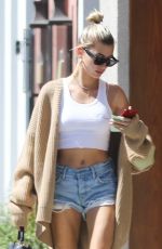 HAILEY BALDWIN Leaves 901 Salon in West Hollywood 10/01/2018