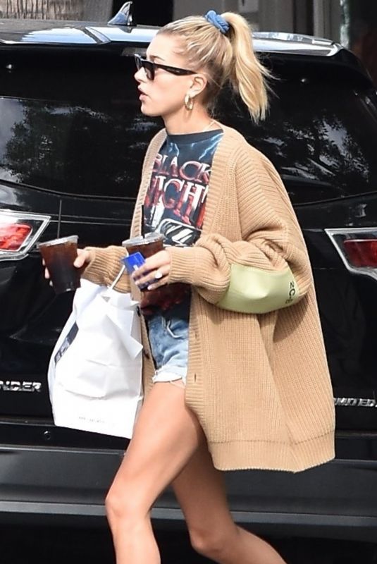 HAILEY BALDWIN Leaves Joan
