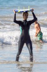 HAILEY CLAUSON on the Beach in Malibu 10/19/2018