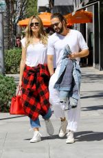 HEIDI KLUM and Tom Kaulitz at Il Pastaio in Beverly Hills 10/01/2018