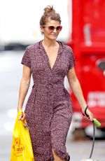HELENA CHRISTENSEN Out with Her Dog in New York 10/03/2018