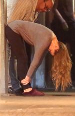 HILARY SWANK on the Set of Fatale in Los Angeles 10/18/2018