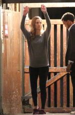 HILARY SWANK on the Set of Fatale in Los Angeles 10/18/2018