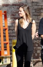 HILARY SWANK on the Set of Movie Project in Los Angeles 10/15/2018