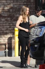 HILARY SWANK on the Set of Movie Project in Los Angeles 10/15/2018
