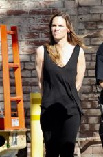HILARY SWANK on the Set of Movie Project in Los Angeles 10/15/2018