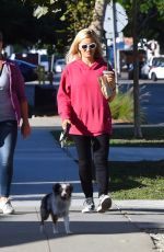 HOLLY MADISON Out with Her Dog in Los Angeles 10/14/2018