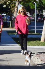 HOLLY MADISON Out with Her Dog in Los Angeles 10/14/2018