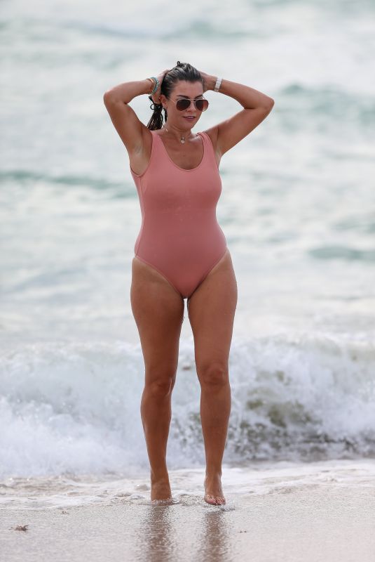 IMOGEN THOMAS in Swimsuit at a Beach in Miami 10/02/2018