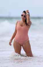 IMOGEN THOMAS in Swimsuit at a Beach in Miami 10/02/2018