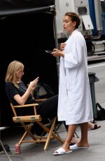 IRINA SHAYK on the Set of a Photoshoot in New York 10/03/2018
