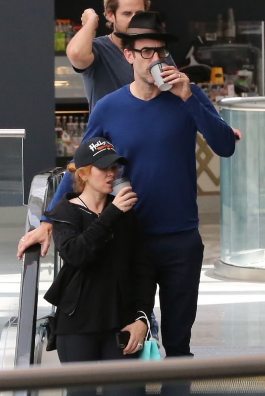 ISLA FISHER and Sacha Baron Cohen Shopping at a Mall in Los Angeles 10/24/2018