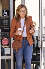 JENNA FISCHER in Denim Out in Los Angeles 10/15/2018