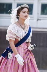 JENNA LOUISE COLEMAN on the Set of Queen Victoria in Liverpool 09/28/2018