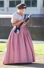 JENNA LOUISE COLEMAN on the Set of Queen Victoria in Liverpool 09/28/2018