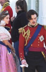 JENNA LOUISE COLEMAN on the Set of Queen Victoria in Liverpool 09/28/2018